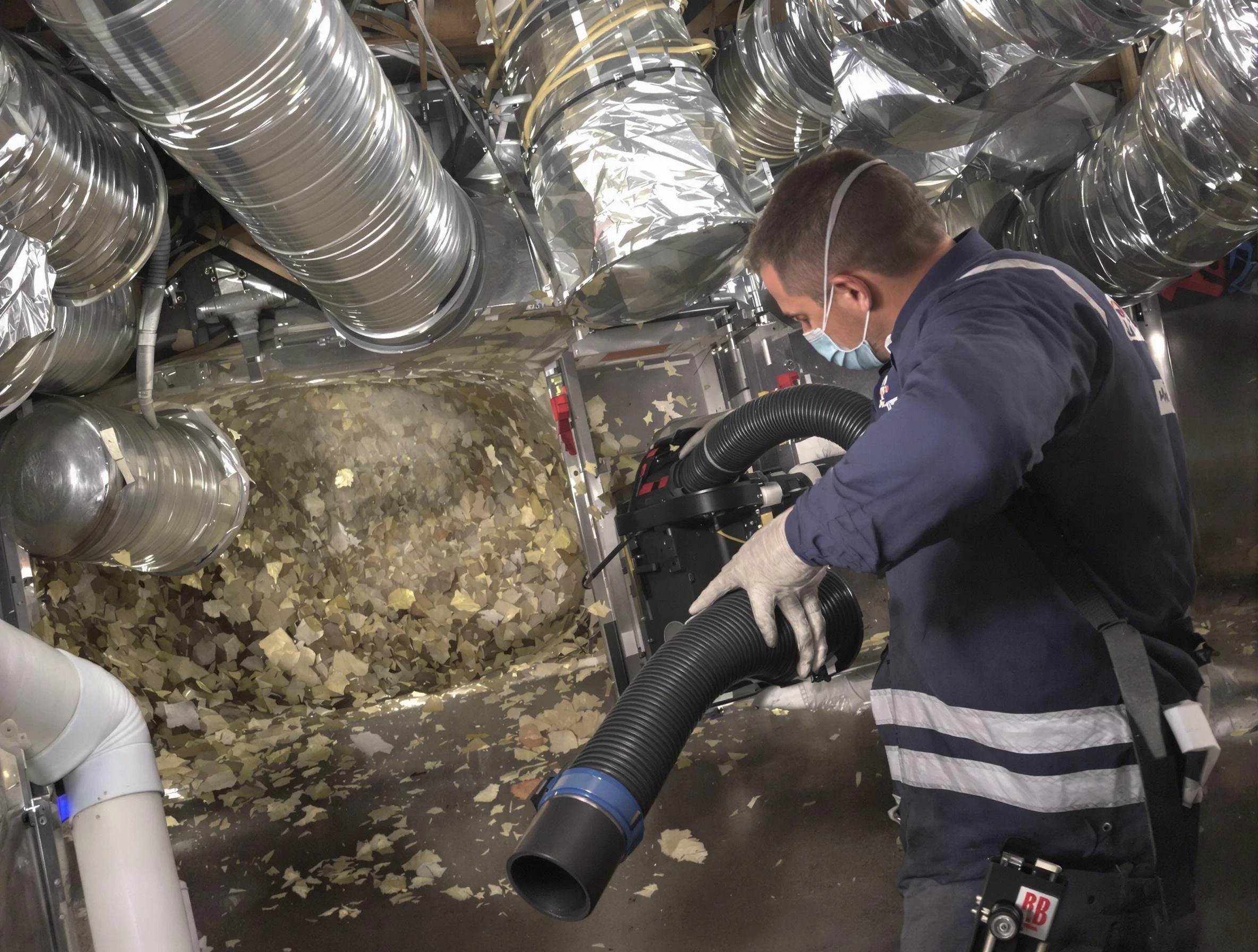 Carnegie Air Duct Cleaning specialist operating negative pressure cleaning equipment for thorough duct maintenance in Carnegie